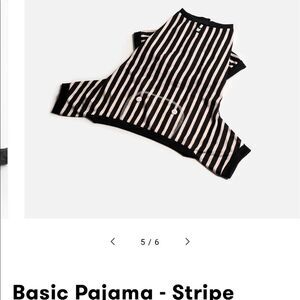 SILVER PAW DOG PJs BLACK and GRAY STRIPE SIZE LARGE